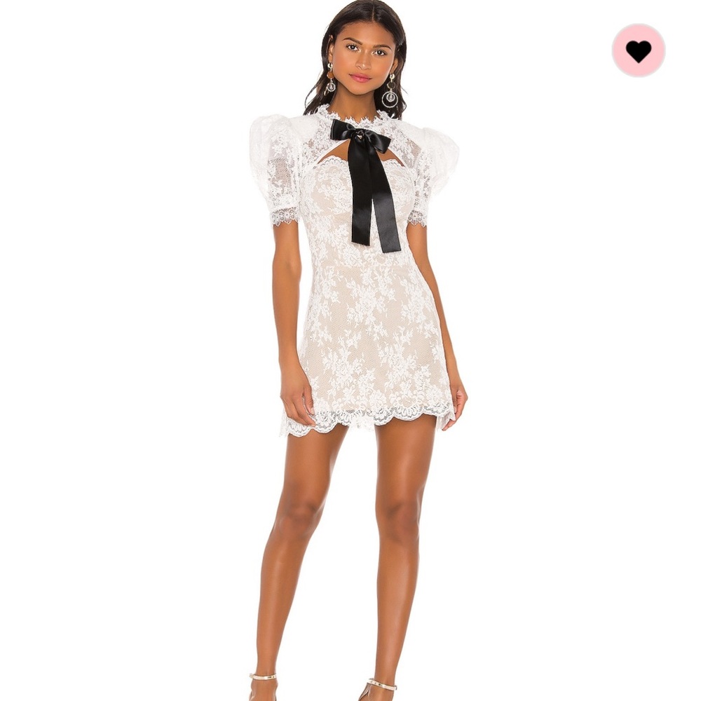 Worn once Bronx & Banco Valentina white lace mini dress